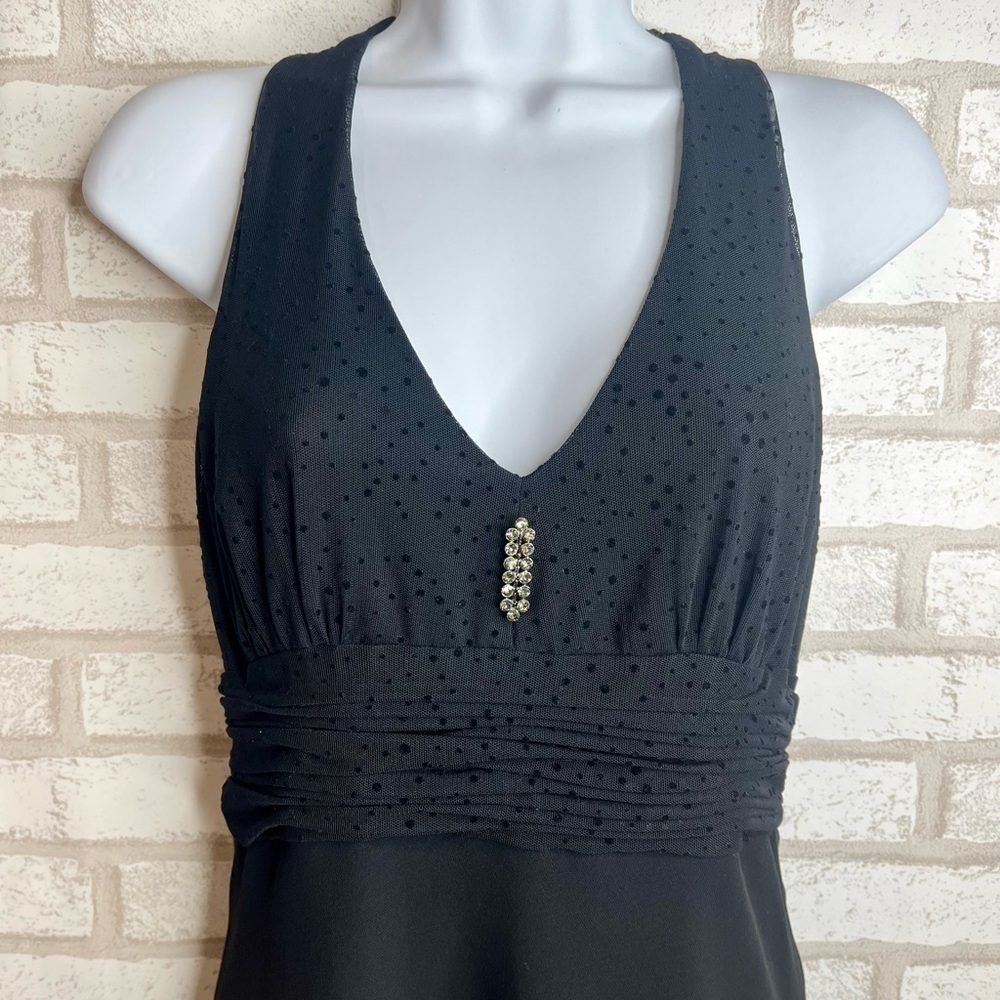 Cocktail Black Halter Midi Dress Sz6